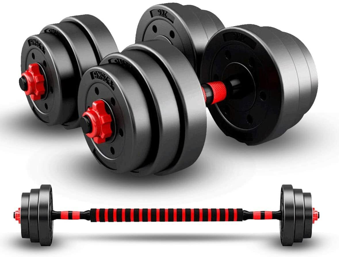 GetFit Kit Bilanciere Body Pump 20 Kg – Bilanciere 140 Cm, Dischi 5/2.5/1.25 Kg E Chiusure A Molla Per Allenamento A Casa