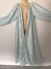 Vintage Sz L Pale Blue Modest Nightgown High Neck
