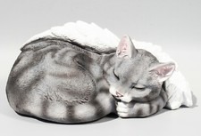 Angel Wings Cat Memorial Statue Sleeping Pet Garden Decor Outdoor Custom Painted