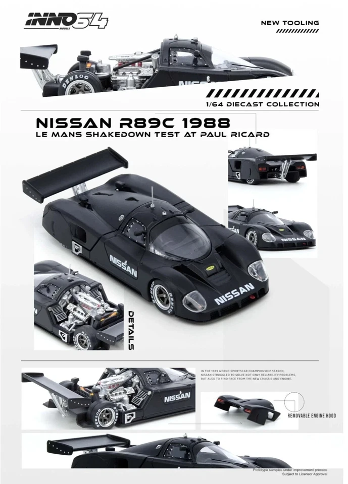INNO64 MODELS Nissan R89C Le Mans Shakedown Test At Paul Ricard 1988