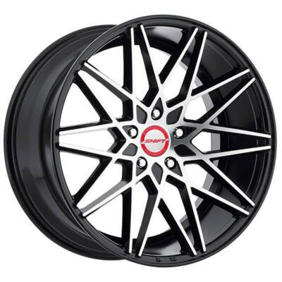 22 inch 22x9 Shift Racing FORMULA BLACK MACHINED wheel rim 5x115 +15 | eBay