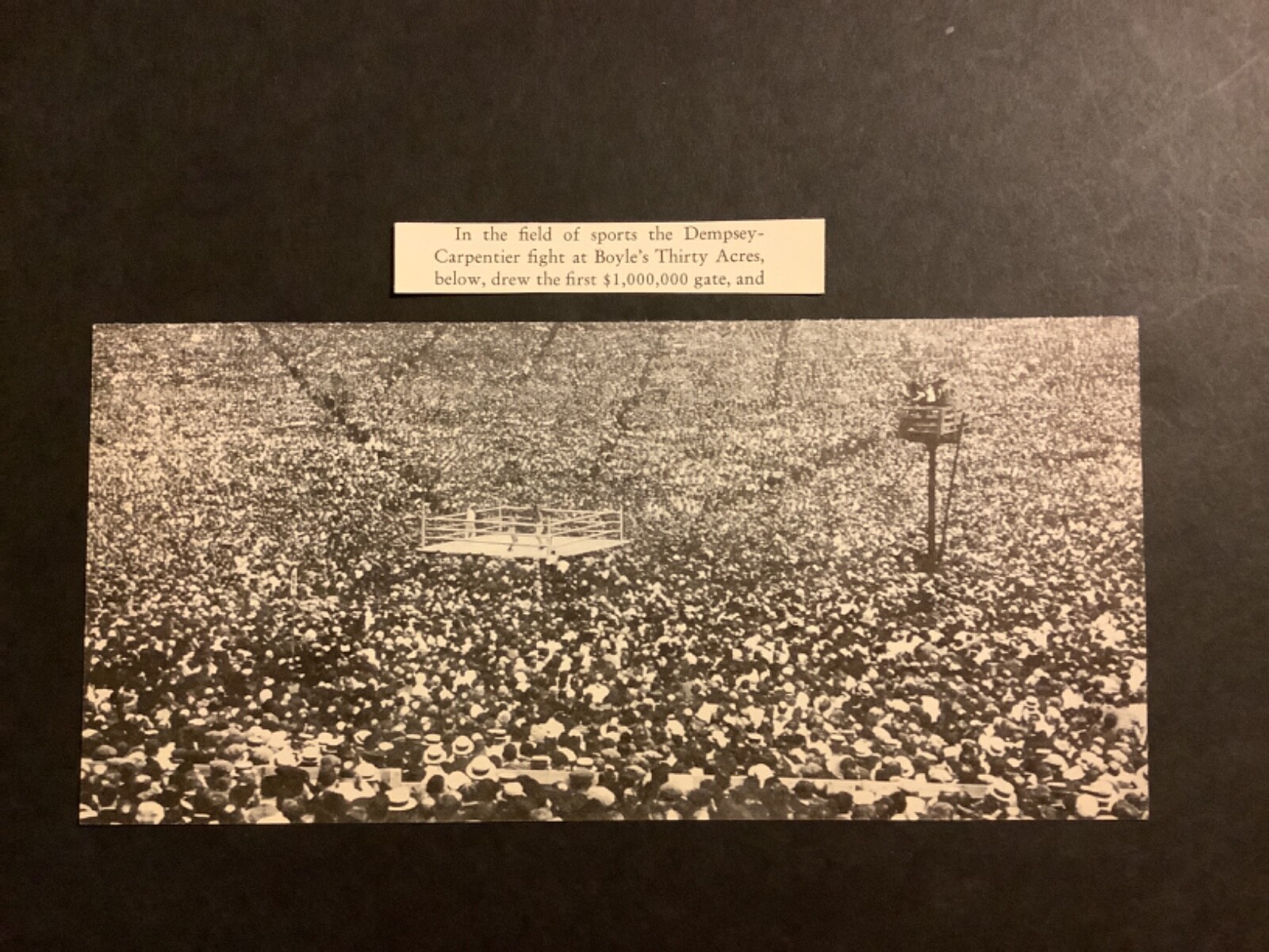 JACK DEMPSEY CARPENTIER July 2 1921 First Million Dollar Gate