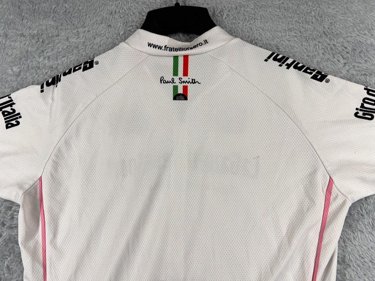 SMS Santini Cycling Jersey Womens 2XL XXL White Pink Full