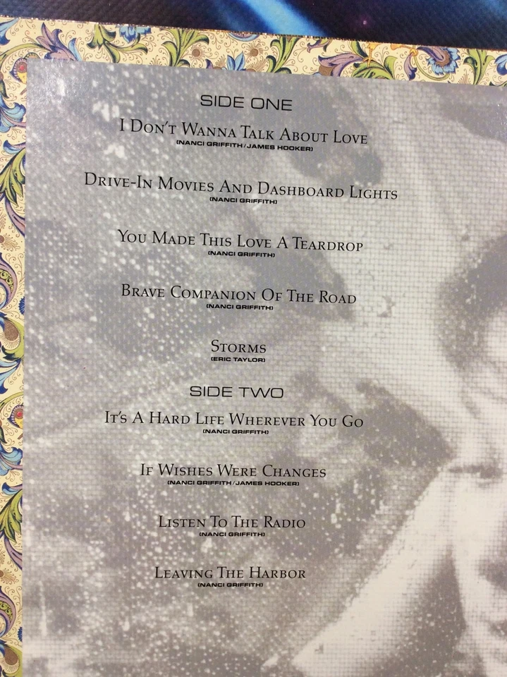 Nanci Griffith Storms LP Album Vinyl Record MCG6066 A1/B1 Country Folk 80’s - Image 3 of 4