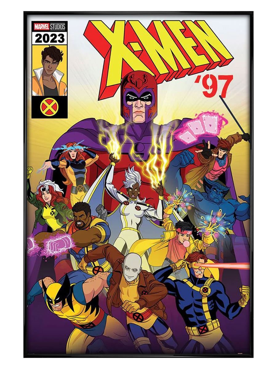 X-Men '97 Comic Cover Art Maxi Poster - Black Gloss Framed