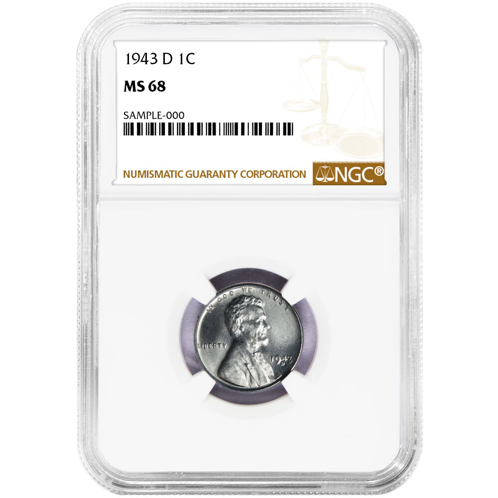 1943-D Steel Lincoln Cent NGC MS68 Brown Label | eBay