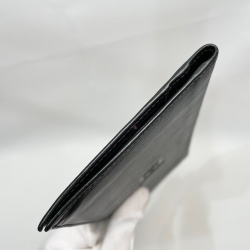 CELINE Long Wallet Bifold Purse Embossed Triomphe Logo Leather Black Authentic - Picture 5 of 22