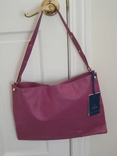 Nwt Pour La Victoire Bijou Leather Shoulder Bag Raspberry Pink Purple Purse $345