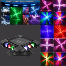 12 LEDs Storm Rotating Beam RGBW Light Strobe Moving Head Stage Light KTV Club