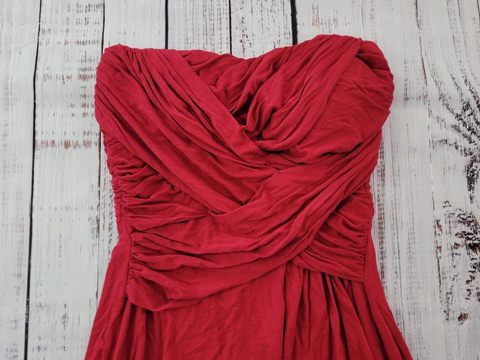 Nuevo con etiquetas Mini Vestido Katia Sin Tirantes Lápiz Labial Rojo Cóctel Talla S Foto 2 de 4