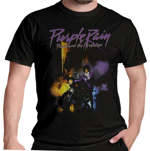 Camiseta Prince Púrpura Lluvia Álbum Cubierta Camiseta Nueva Negra S-5XL - Imagen 1 de 3
