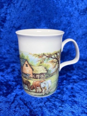 Roy Kirkham Homestead Kaffeebecher Bauernhof Fine Bone China England 80er Top