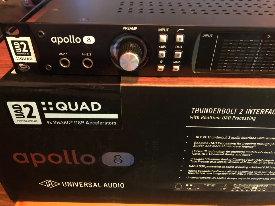 UAD Apollo 8 Quad Thunderbolt 2  WITH THUNDERBOLT 3 UPGRADE OPTIONS CARD - Image 2 of 4