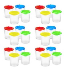 24 Packs Paint Cups with Lids - No Spill Paint Water Cup, Reusable Spill3452