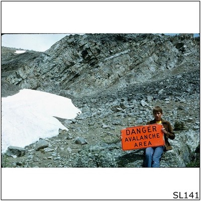 Canada #51 Danger Avalanche Area 1972 35mm Film Slide (SL141)