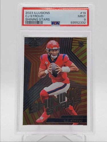 CJ STROUD 2023-24 ILLUSIONS SHINING STARS ROOKIE TEXANS RC PSA 9 Q4320