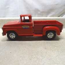 Vintage Tonka Custom Repaint Step Side Pick Up Truck, Red, Restored
