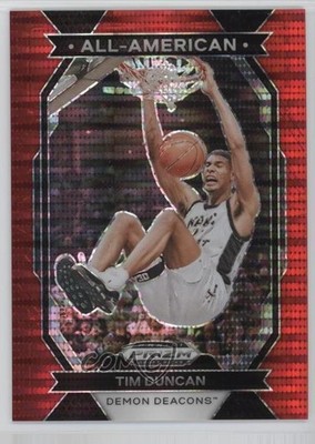 2024 Panini Prizm Draft Picks All-American Red Pulsar 17/299 Tim Duncan HOF zo6