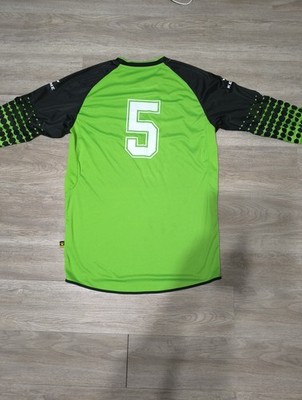 KELME MEN'S SMALL GOALKEEPER JERSEY LIME GREEN #5 GENTLY USED