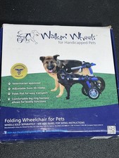 Walkin  Wheels Medium Rear Leg Wheelchair For 20-150 Lb Dogs Blue- used
