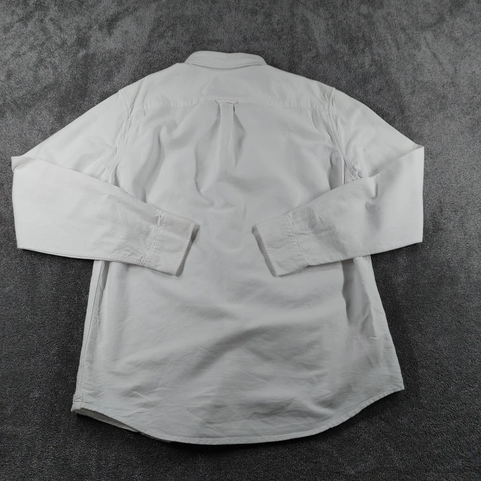 American Eagle Shirt Mens Large White Oxford Cotton Seriously Soft Smart Career - Image 2 of 4