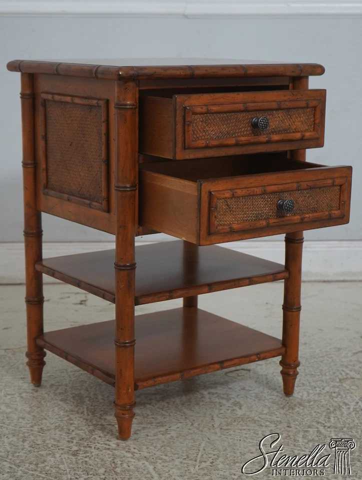 70593: Mesitas de noche estilo isla con forma de bambú TOMMY BAHAMA Foto 4 de 4