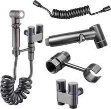 Stainless Steel Bidet Spray Shower Head Handheld Toilet Shattaf Adapter Hose kit