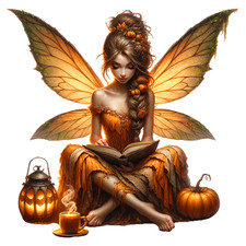 Handmade Fall Fairy Vinyl Decal UV Coated Weatherproof Outdoor Indoor Durable