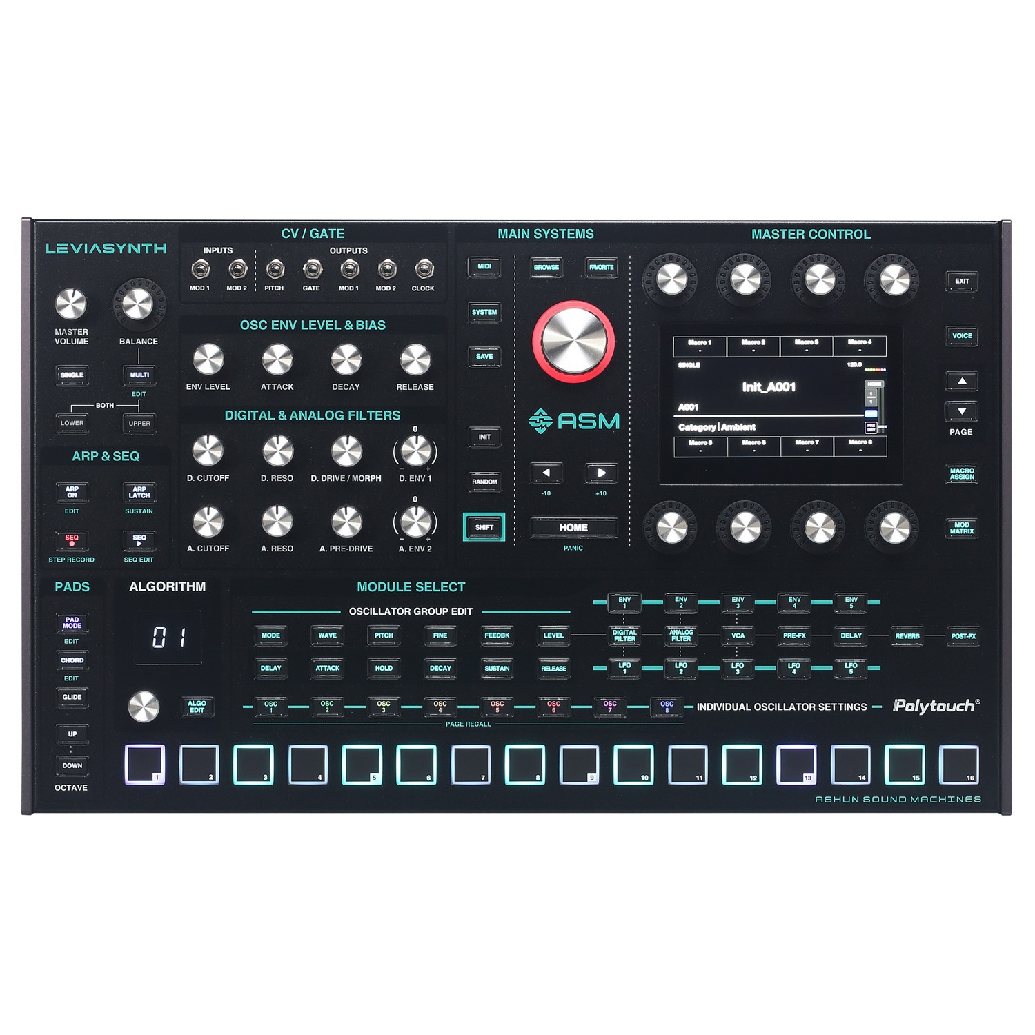 ASM Leviasynth 16-Voice Desktop Synthesizer