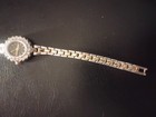 Solitaire Vintg-Diamond Studded Qtz Woman’s Silver & Gold Tone Watch, 8'', N-Wrk — photo 6