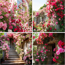 300 Climbing Rose Seeds for Planting - Rare Mixed Climbing Rose Rosa Bush Vine