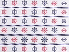 100% Baumwollstoff Meterware 25/160cm Stoff 50 x 50 cm BW  Stoffe Maritim