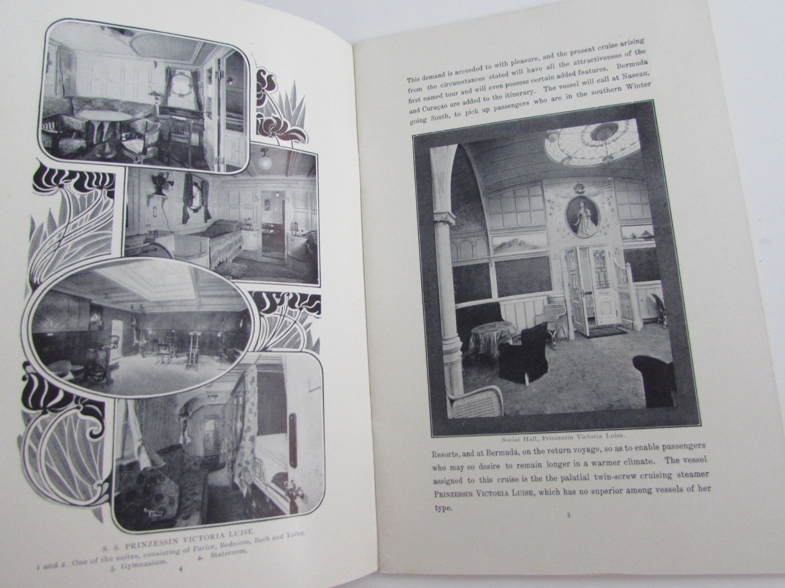 1902 Hamburg-American Line Nassau West Indies Bermuda Cruise Ship Tour Guide
