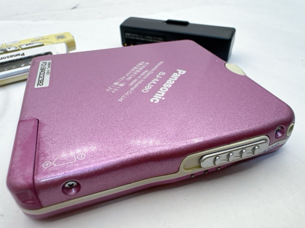 Panasonic SJ-MJ80 Portable MiniDisc MD Player Pink Japan Vintage w