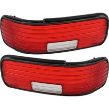 For 1993-1996 Chevy Impala Tail Light Lens Driver & Passenger Side Pair Plastic