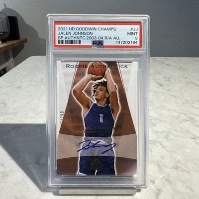 Jalen Johnson 2021 Upper Deck Goodwin Champions Authentic Auto /299 Rookie PSA 9