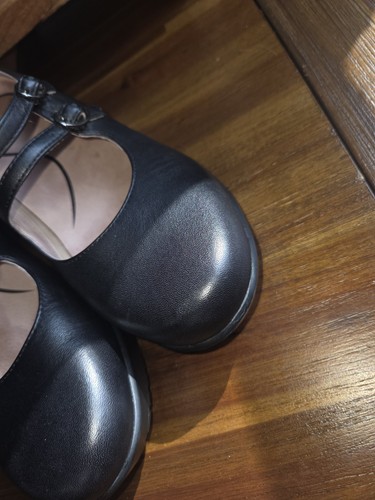 Tacones Mary Jane de cuero negro Dansko talla 40 EE. UU. 9,5-10 doble correa cómodo trabajo - Imagen 2 de 11