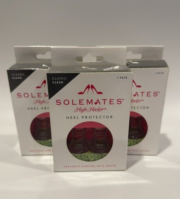 3x SOLEMATES Shoes Heels Protector High Heeler  CLASSIC CLEAR 2 Pair Sole Mates