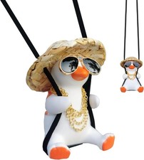 Cool Swinging Duck Hanging Ornamentcute Car Accessories For Jeep Rear View M...