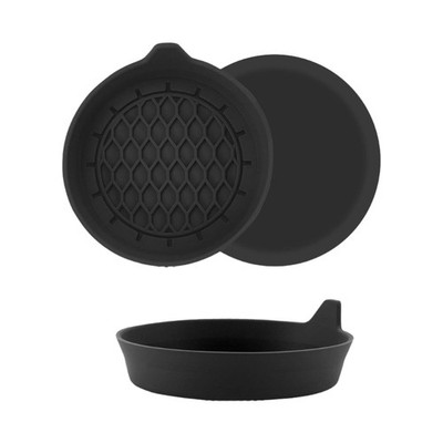 Automotive Silicone Coasters Deep Spill Containment Design 2/4pc for Cup Holders