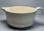 Vtg McCoy #129 USA Batter Bowl Pink Blue Stripe Mixing Bowl Handle Pour Spout