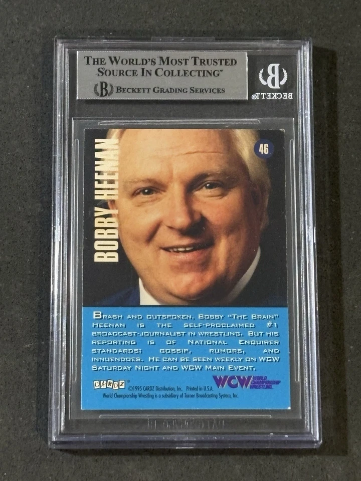 BOBBY HEENAN 1995 CARDZ WCW MAIN EVENT SIGNED AUTOGRAPHED CARD BAS AUTHENTIC - Image 2 of 2