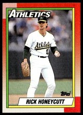 1990 Topps Rick Honeycutt Oakland Athletics #582