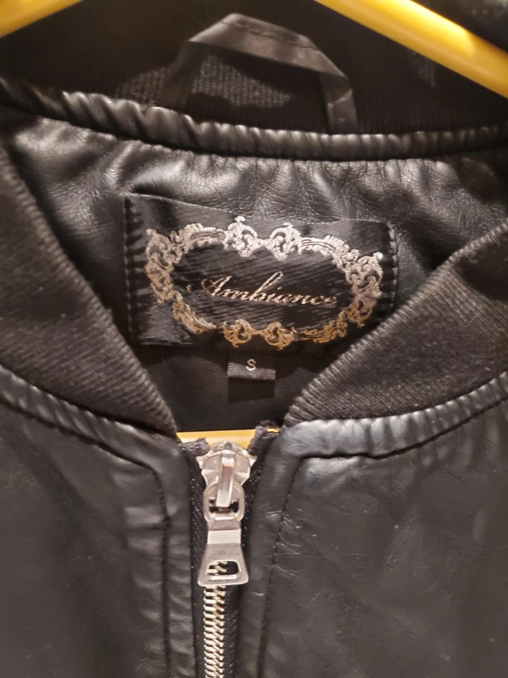 Ambiance Faux Leather Womens Jacket Size Small Black Very Cute!!! - Image 2 of 4