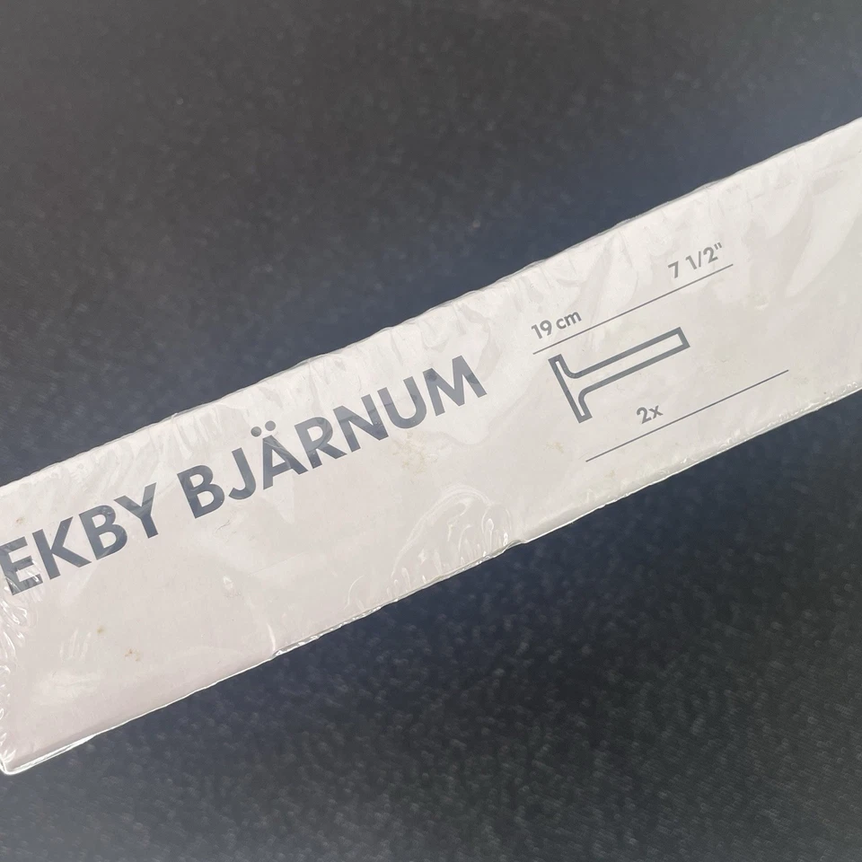 "Soportes de estante IKEA Ekby Bjarnum 21089 metal cepillado 7,5"" 101,361,35 NUEVO Foto 3 de 4