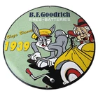 Vintage B.F. Goodrich Tires Porcelain Sign - Old Auto Car Mechanic Gas Pump Sign