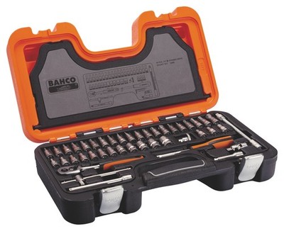 Bahco Steckschlüssel-Satz 1/4'', metrisch, inklusive Schraubendreher-Einsätzen