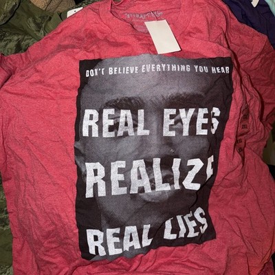 Tupac -  Real Eyes.... Real Lies .  Red Shirt.  XL Y2K HIP HOP