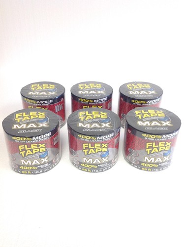 2x NEW Flex Tape SUPER STRONG WATERPROOF TAPE, 4"x25',4 in x 25 Feet, BLACK,QTY - Picture 8 of 8