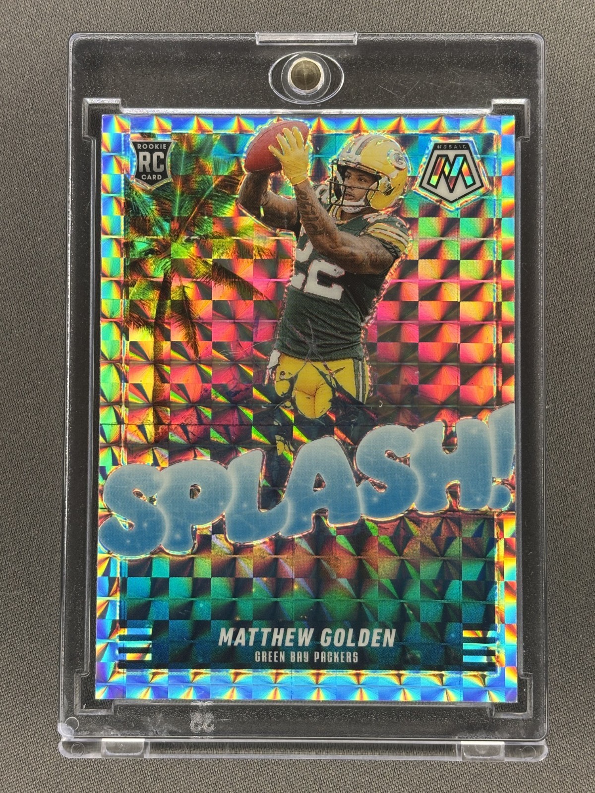 2025 Panini Mosaic Football Matthew Golden Rookie Splash! Silver Prizm (RC) #19